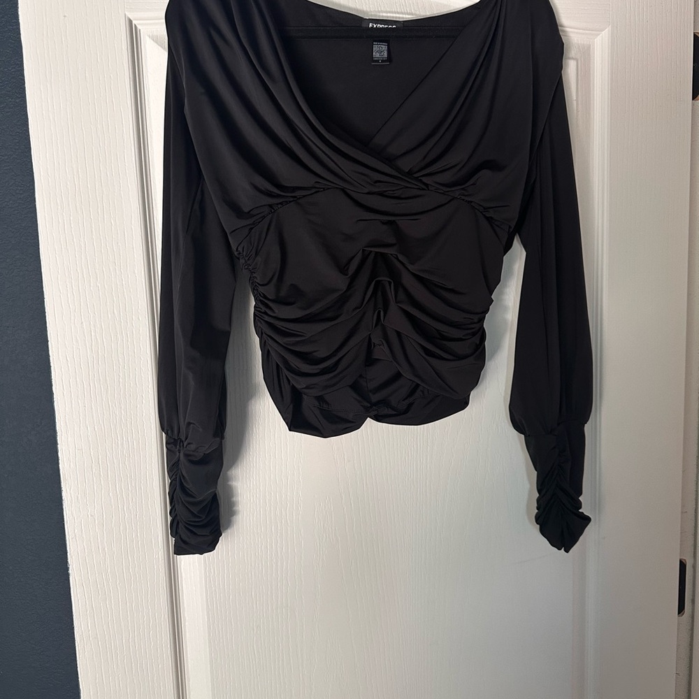 Body contour Express Black Ruched Women's Top